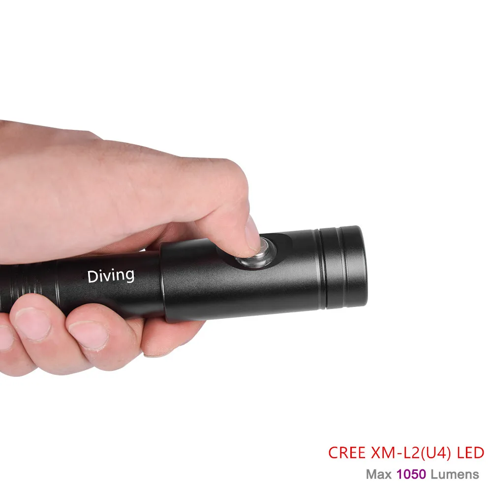 Водонепроницаемый мини светильник для дайвинга светодиодный фонарь погружения