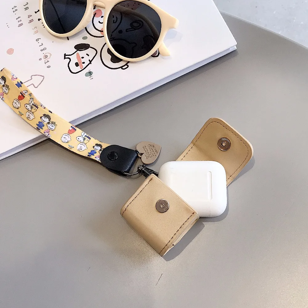 Кожаный чехол для наушников для Airpods 2, чехол, красная Роскошная вишневая крышка для Apple Air Pods, защитный чехол с кольцами для ключей, аксессуары, чехол