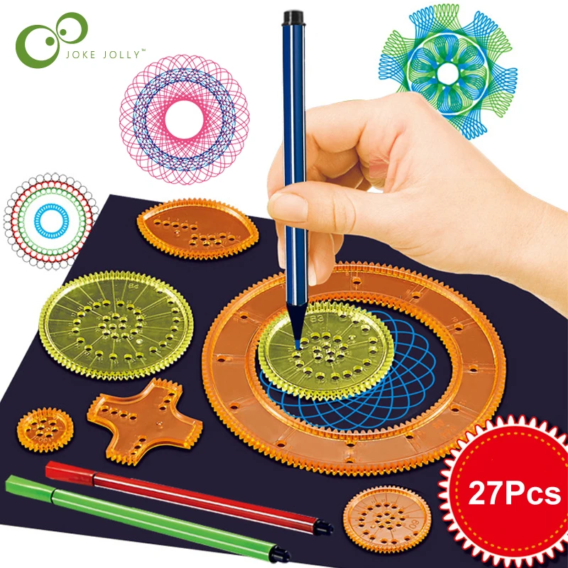 

22pcs Spirograph Drawing Toy Set Interlocking Gears Wheels Painting Drawing Accessories Creative Educational Toy Spirographs GYH