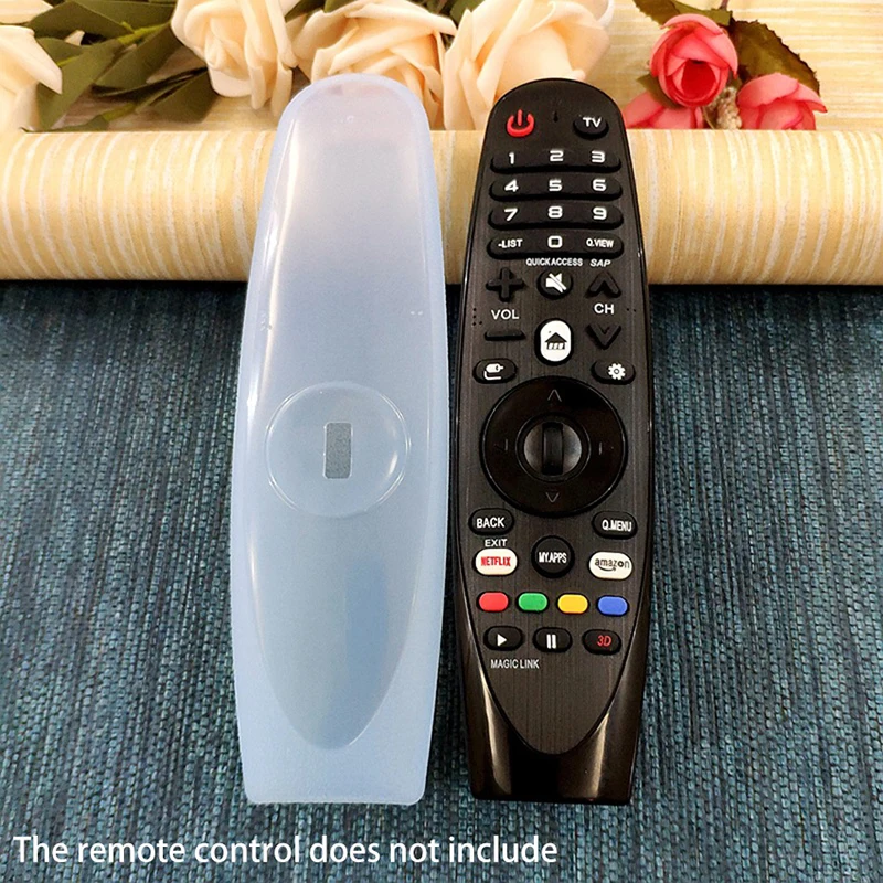 

Transparent Silicone Case For TV Remote Control Protective Cover AN-MR600/650 Thicken Anti-fall Shockproof Washable TV Sleeve