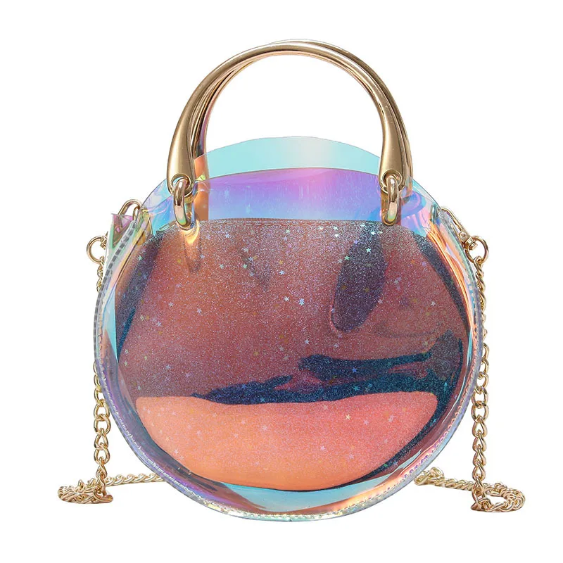 

Bags for Women 2020 Transparent Laser Tote Round Chain Shoulder Messenger Bag Luxury Handbags Women Bag Designer Women Bag Louis