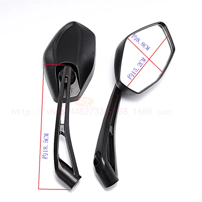 racing motocross rear view part black moto side mirror for honda kawasaki z750 z1000 zrx1100 zrx1200 mirror motorcycle rearview free global shipping