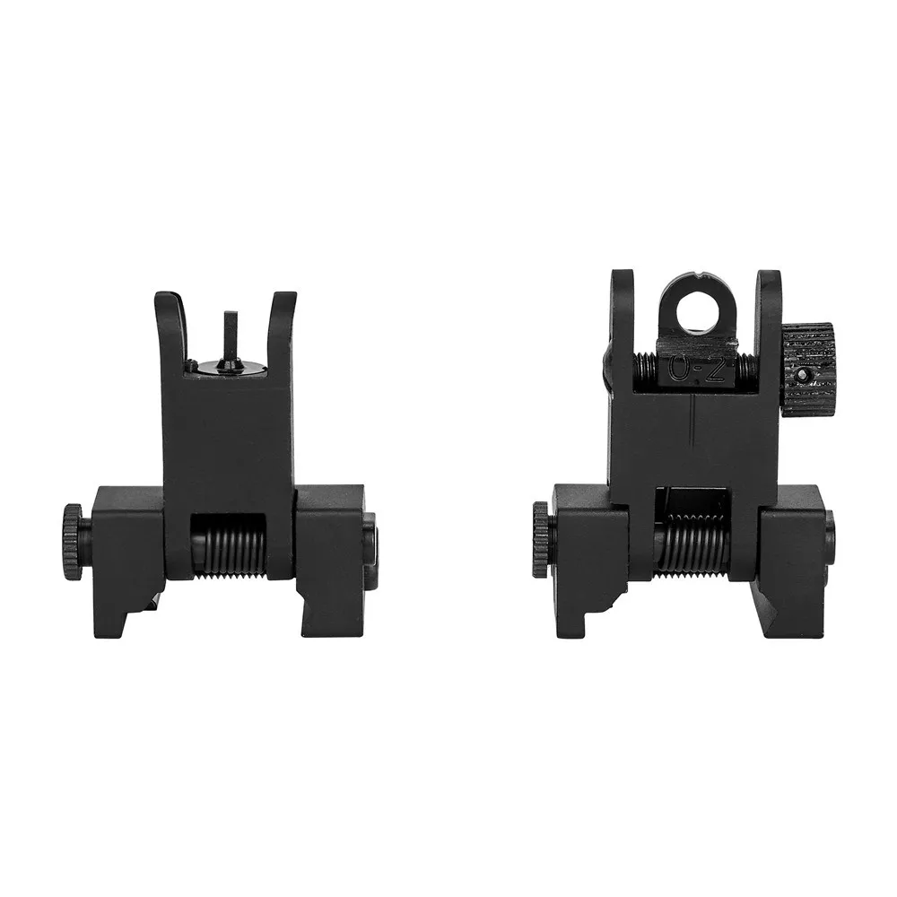 Flip Up Sights Hunting Front Rear Backup Fold Iron for the AR-15/M4/With Adjust tool | Спорт и развлечения