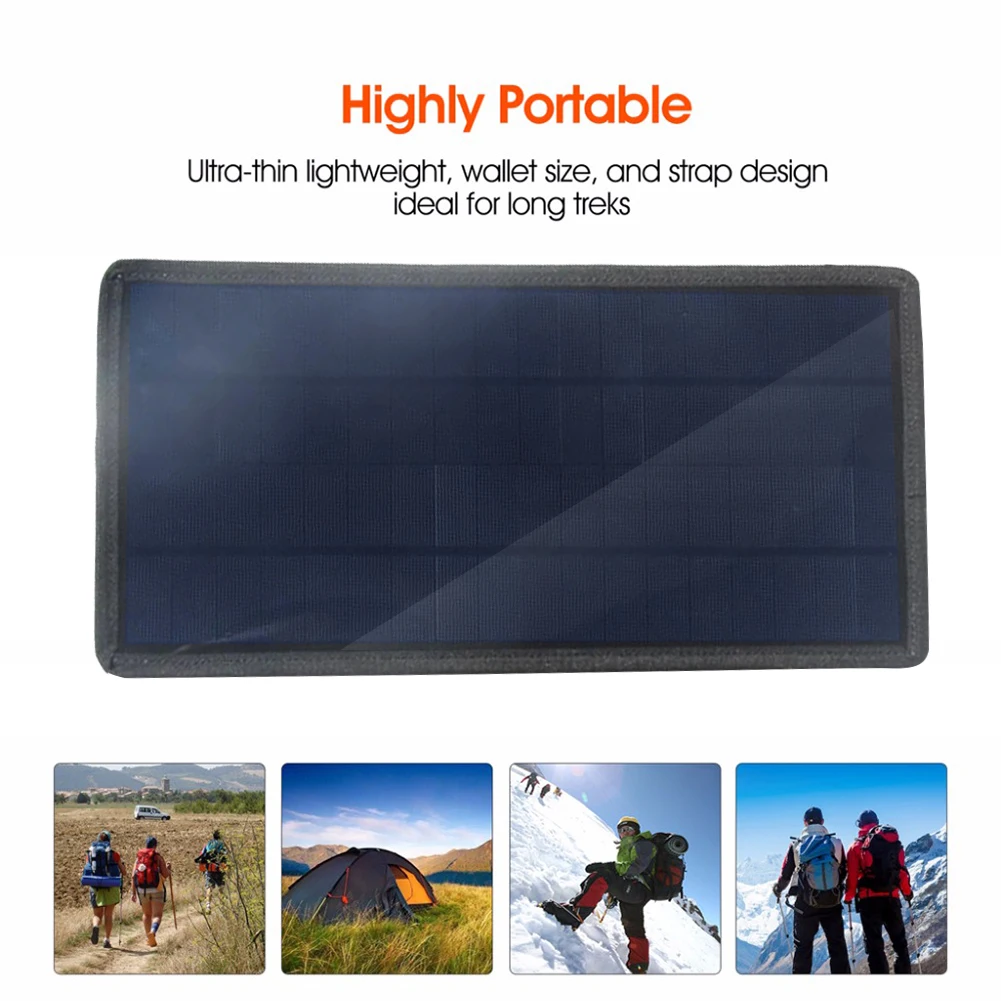 12 Вт 18 в портативная солнечная панель зарядное устройство DC Выход для кемпинга |