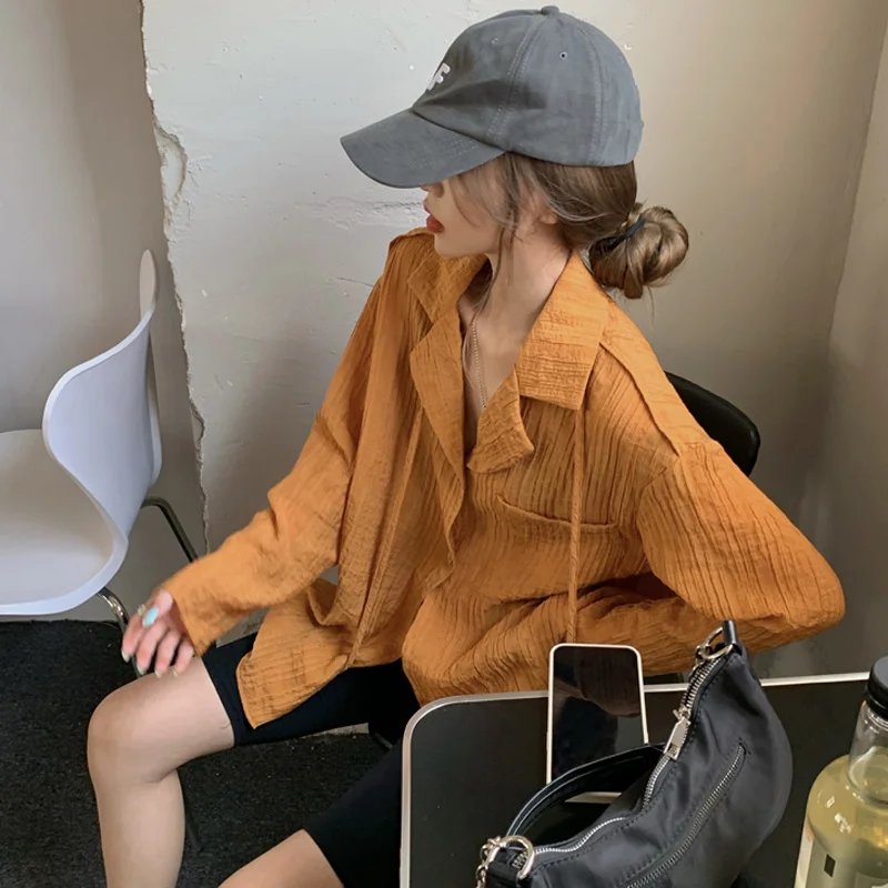 Солнцезащитная рубашка пальто женская дизайнерская весна и осень 2021 Новый Топ с