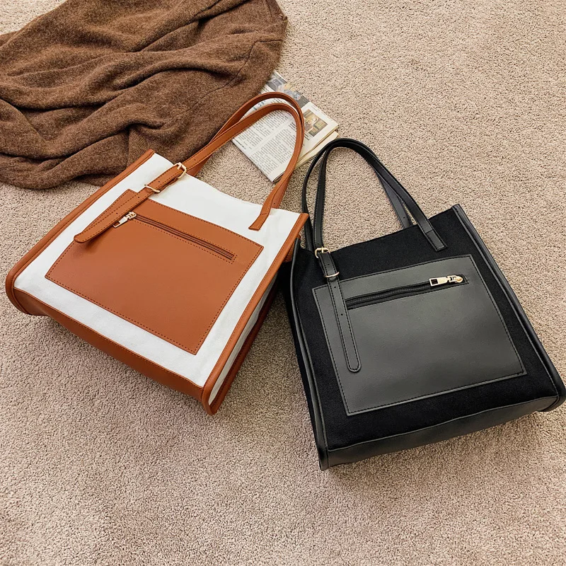 

Women's Bag Student 2021 New Shoulder Handbag Tote Bag Fashion Large Capacity Simple Big Bags For Women
