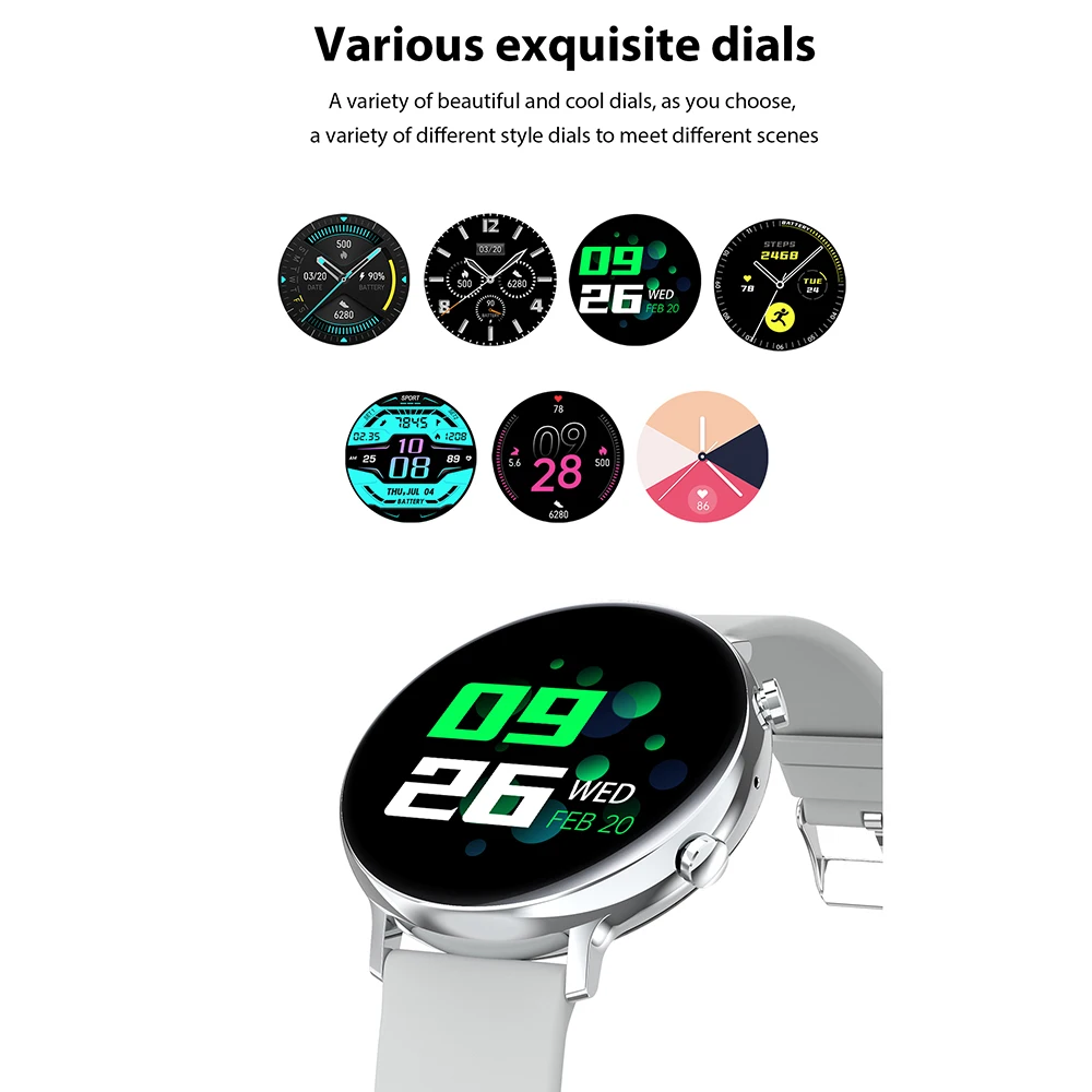 Смарт-часы LEMFO PPG + ECG с сенсорным экраном 2020 дюйма и поддержкой Bluetooth | Электроника
