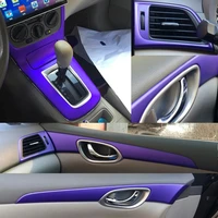 for nissan sentra sylphy 2012 2015interior central control panel door handle carbon fiber stickers decals car styling accessorie