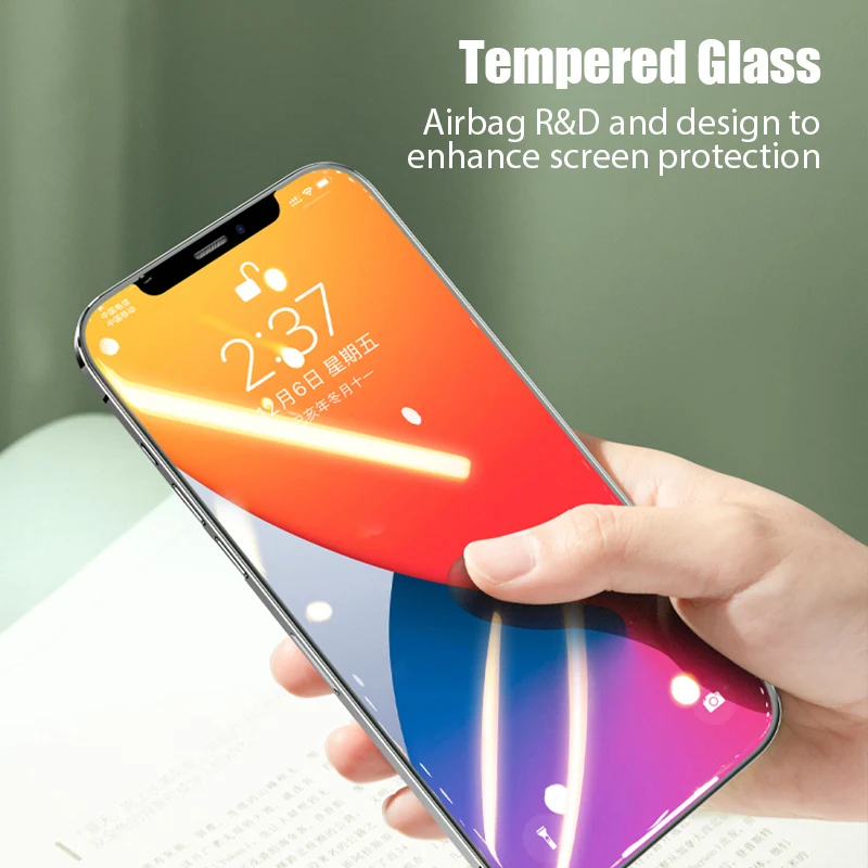 Защитное стекло с полным покрытием экрана для iphone 12 i12 i11 11 pro max 12mini 6 6s 7 8 plus se 2020 -