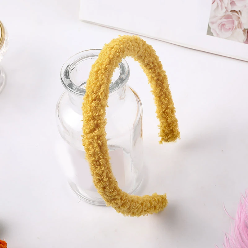 Детские милые меховые повязки на голову 1 шт. пластиковые для волос девочек