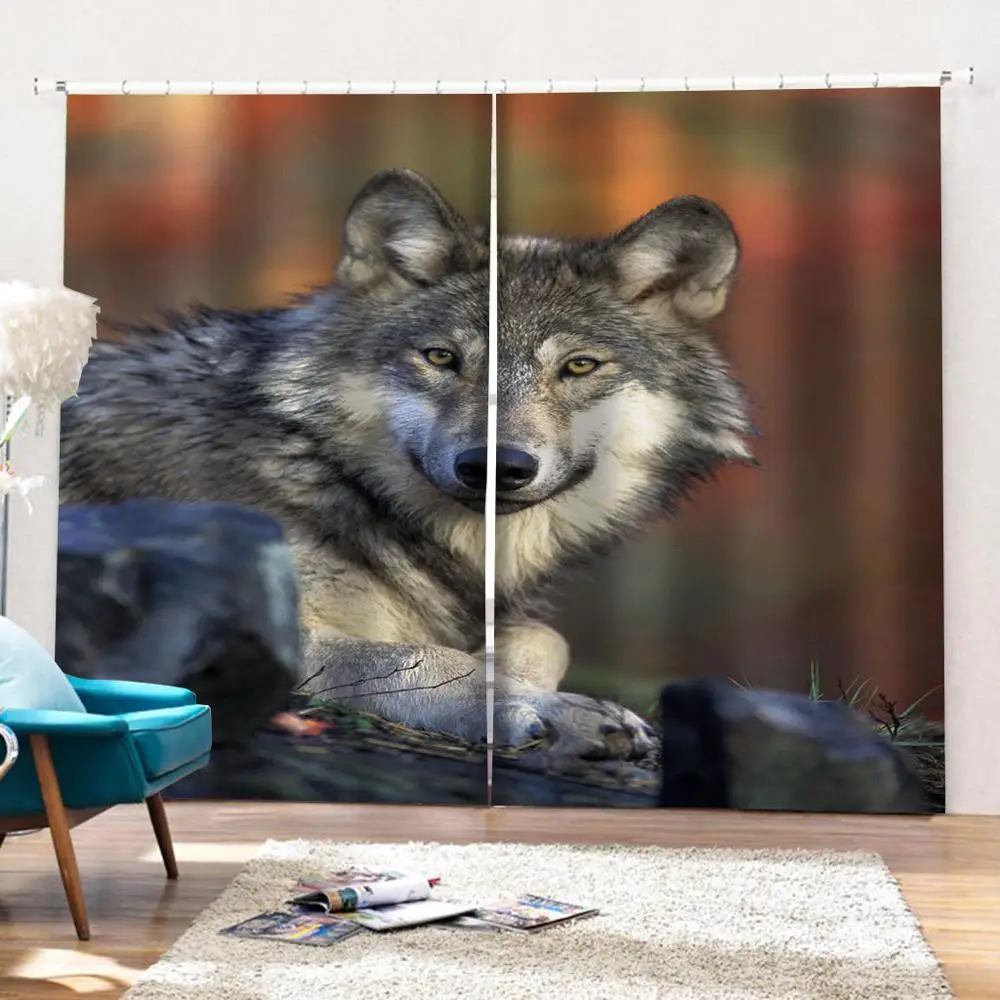 

Custom animal curtains Waterproof sunscreen for living room decoration Blockout curtains