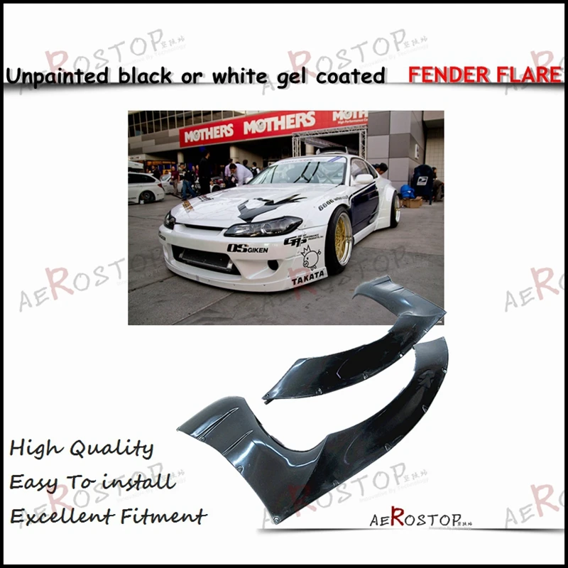 Переднее крыло из стекловолокна FRP ROCKET RB BUNNY V2 STYLE + 50 мм и заднее 75 для 99-02 S15 SILVIA 200SX |