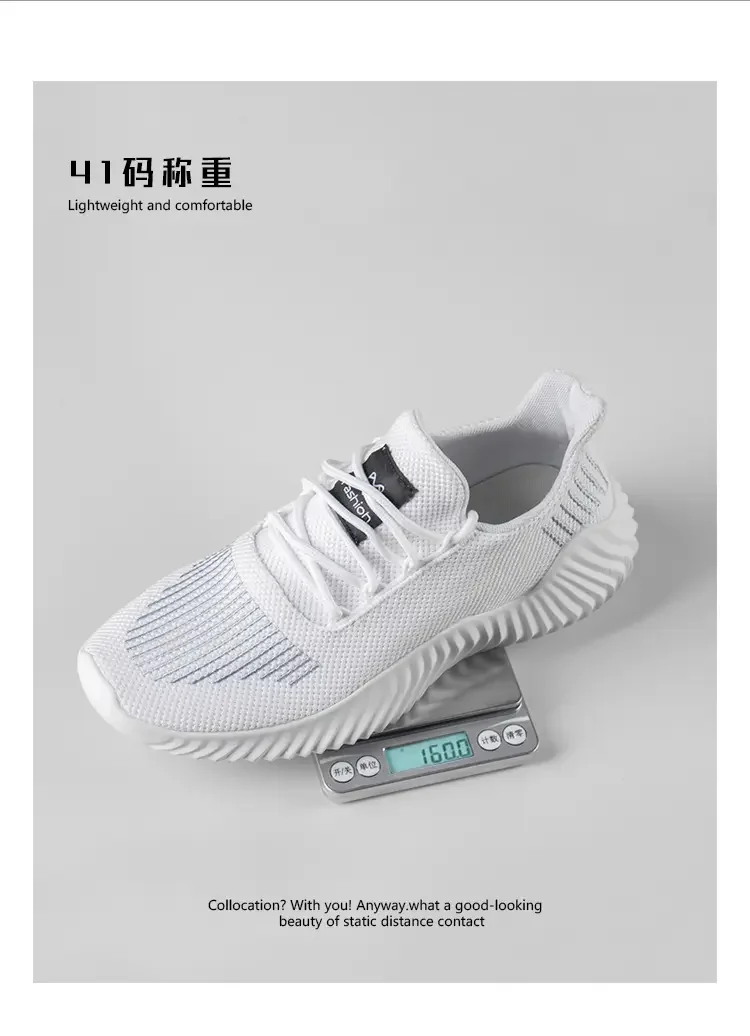 

Men's Sports and Leisure Lightweight Sneakers Summer 2021 Men's Spring Walking Outdoor Tennis Knitted Lightweight Sneakers