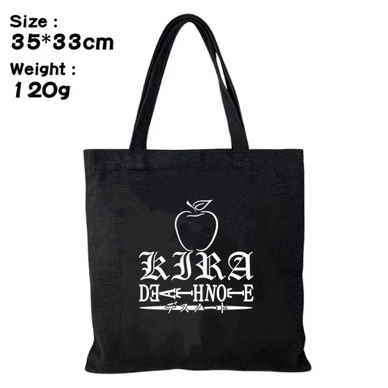 

New Anime Death Note Students Kids Shoulder Tutorial Bags Shopping Tote Bags for Men and Women Portable Canvas Satchel Handbags