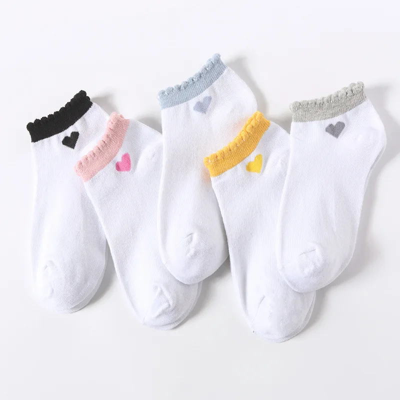 

5 pairs of socks female spring and summer new socks female thin shallow mouth boat socks cute Japanese invisible ins