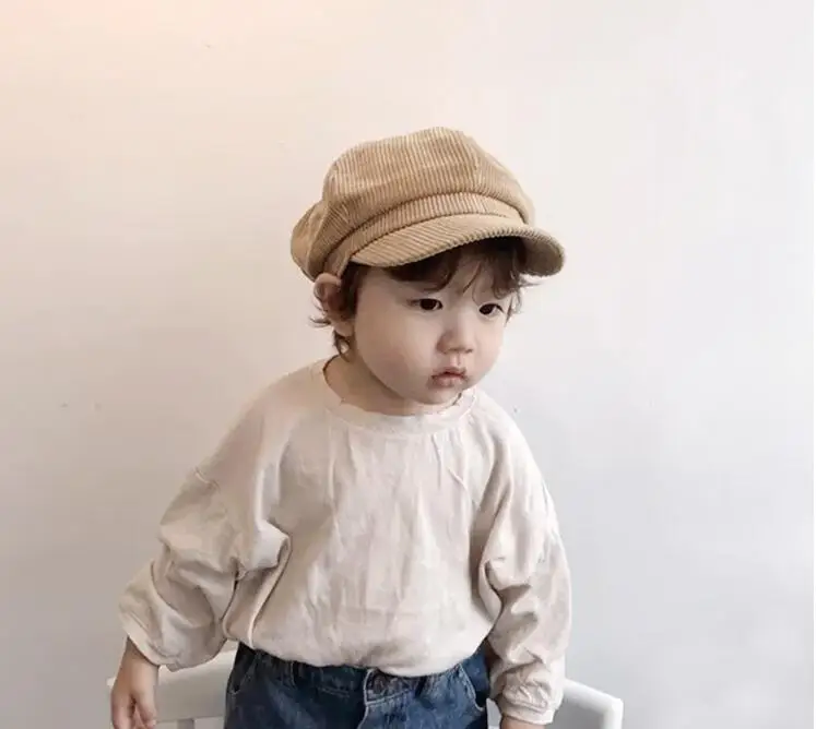 Зимние модные вельветовые Восьмиугольные шапочки для девочек коллекция 2019 года