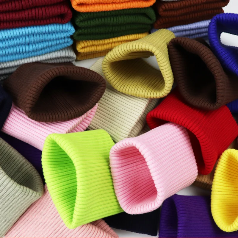 Хлопковая трикотажная ткань в рубчик |