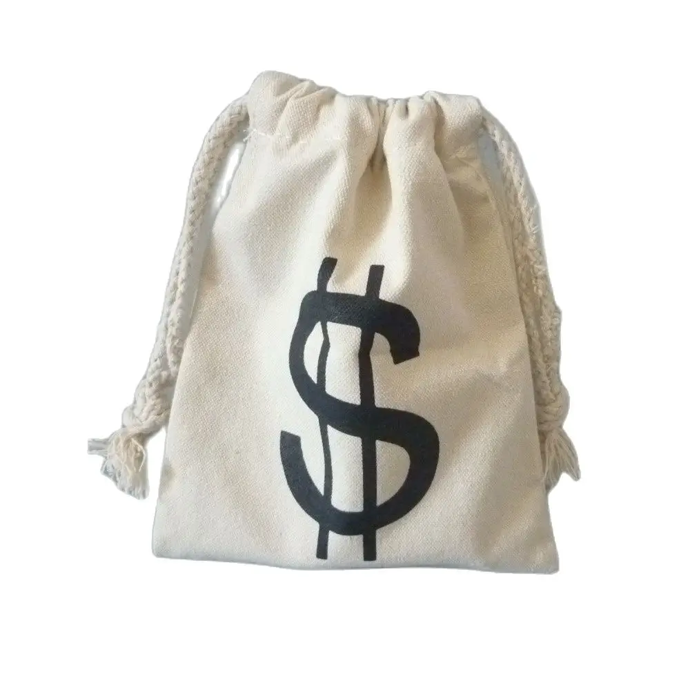 10x натуральный Цвет $ Подарочная сумка Хлопок Холст Сумка-кисет для событий и