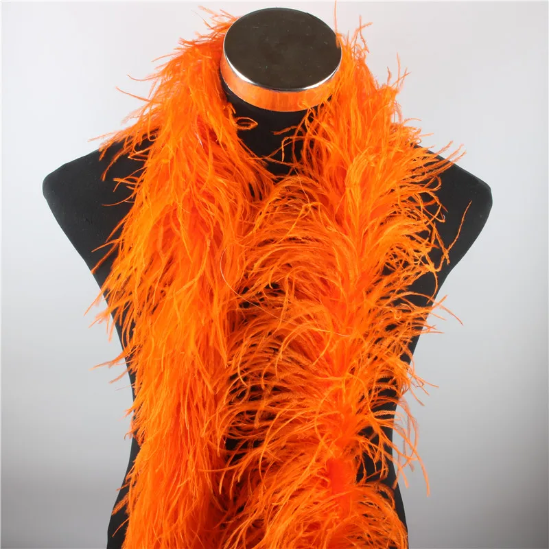 Красивый 6 слоев 2 шт./лот высокое качество пушистое страусиное перо боа черный