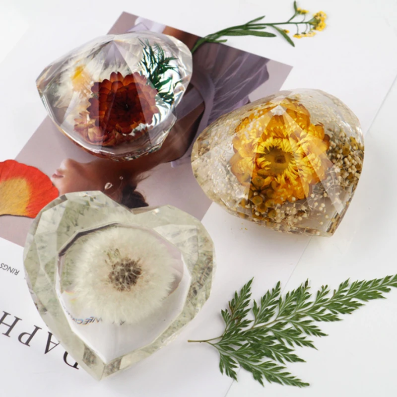 

Heart Shaped Diamond Resin Mold-Handmade Love Diamond Gift Mold-Crystal Epoxy Ocean Diamond Mold-Diamond-DIY Dried Flower Resin