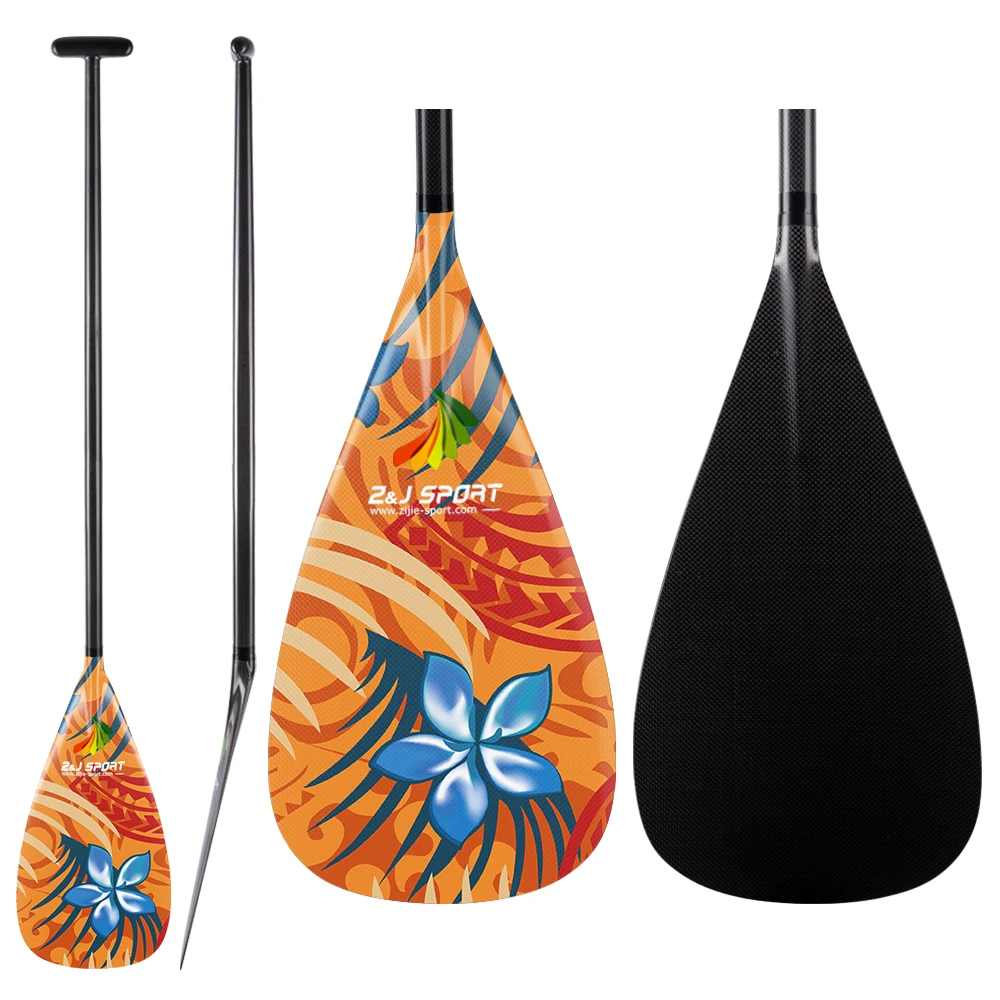 Легкого углеродного волокна Аутригер каноэ OC Paddle с Графика на лезвие из