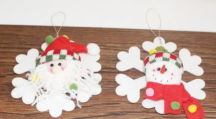 2 шт./лот 5 Рождественская декоративная Снежинка звезда елочка Санты Висячие