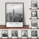 Дорожный плакат в английском стиле, черно-белый плакат с принтом для гостиной, домашний декор