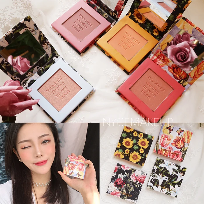 Румяна для лица палитра макияжа лепесток матовая румяна хайлайтер пудра контур