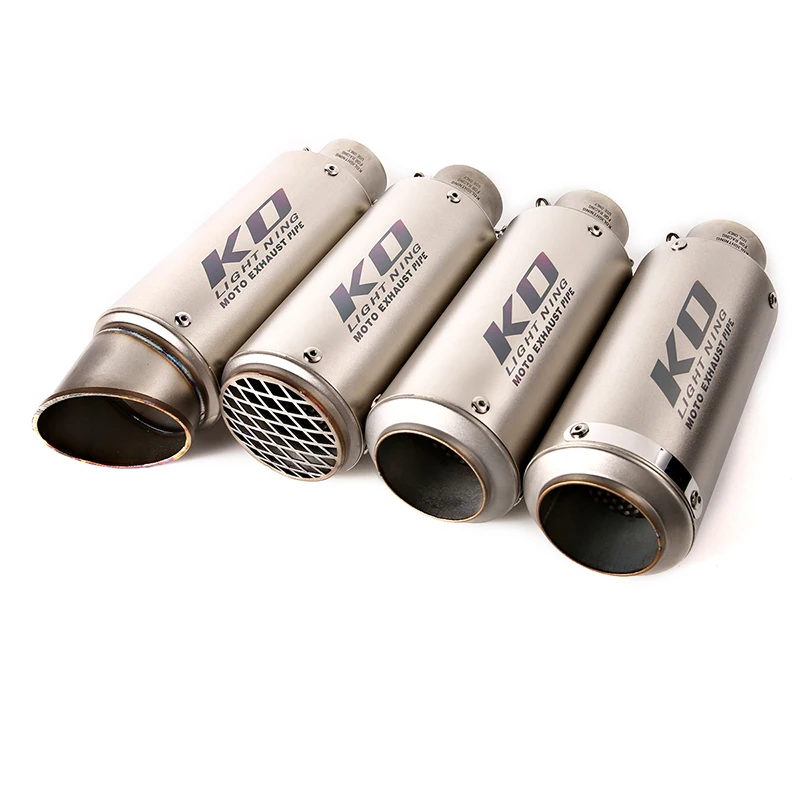 Глушитель выхлопной трубы для мотоцикла 51/61 мм универсальный езды на велосипеде