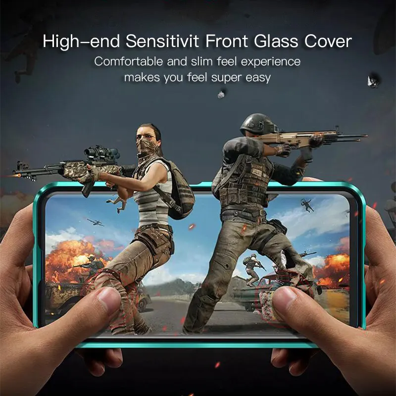 Магнитный чехол Rock Metal для huawei Honor 20 9X Pro 20i двусторонний из закаленного стекла 9 H 10