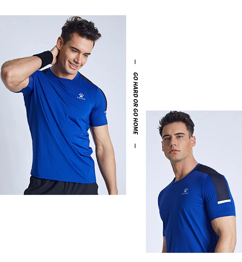KELME Мужская футболка для футбола, баскетбола, бега, тренировок и упражнений, тренажерного зала, быстровысыхающий, для фитнеса, спорта, дышащий, компрессионный 871002