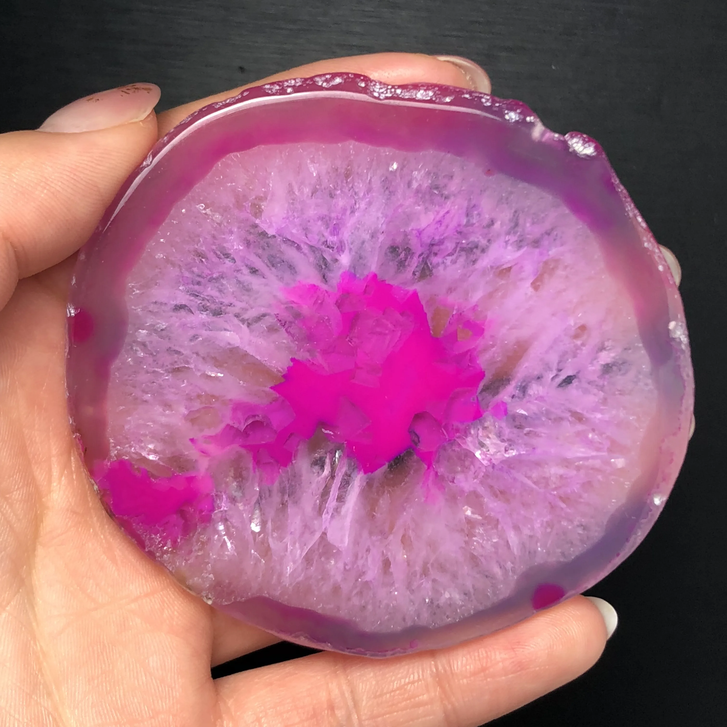 Красивая роза красный Агат кусочек кварца Geode нерегулярные подставки для напитков подарок полированный минеральный украшение дома
