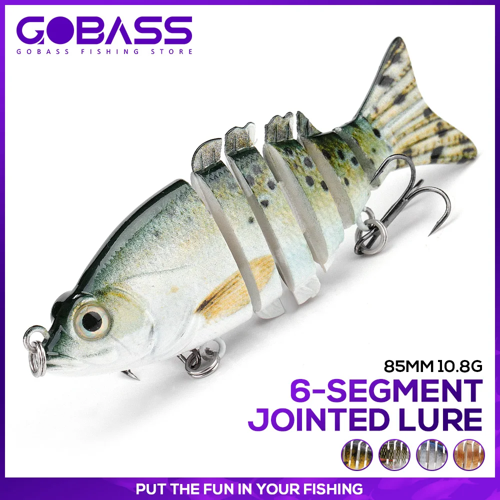 

GOBASS Воблер для мелкой рыбы шарнирный тонущий рыболовный плавающая приманка для щуки рыболовные аксессуары 85 мм 10,8 г Джеркбейт воблер жестк...