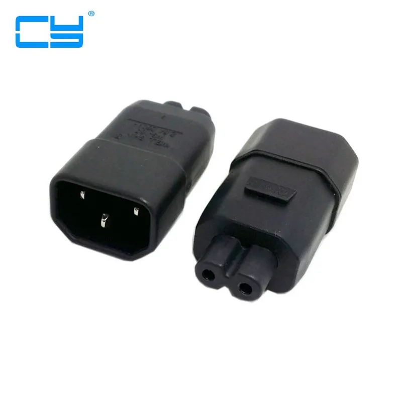 

2 шт., стандартные формованные разъемы IEC 320 IEC320 C14 к разъему IEC C7, набор адаптеров переменного тока, одобрено UL