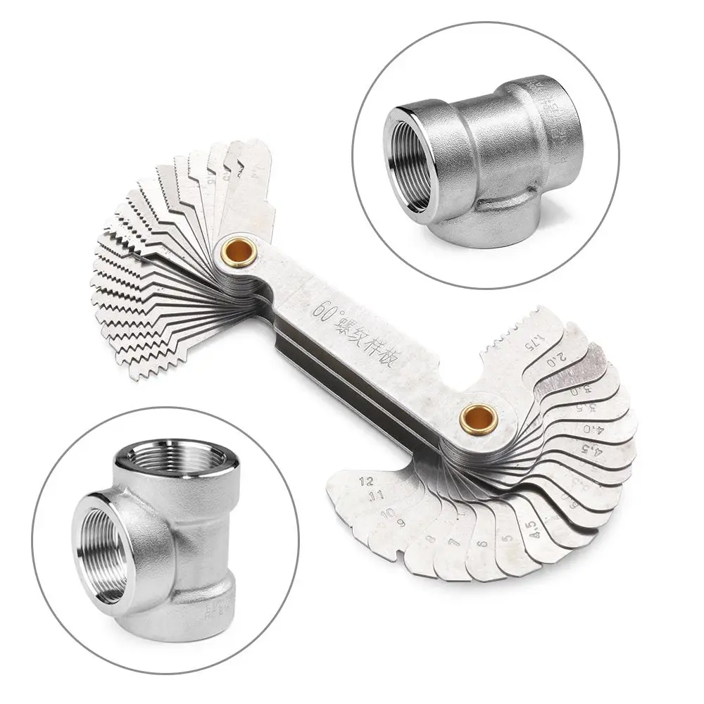 Cut Step 55/60 Degree Measuring Carbon Steel Gear Tooth Gauges Thread Plug Gauge Center Measurement Screw Pitch | Инструменты