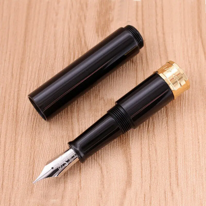 PENBBS 471 акриловая смола короткая черная авторучка гладкая M/F 0 5 мм перо ручки для