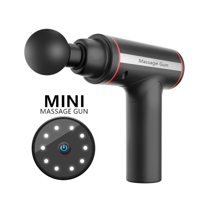 

Mini Electric Massage Gun Deep Muscle Fascial Body Massager Gun Tissue Percussion Small Fitness Equipment Acid Relief Pain Relax