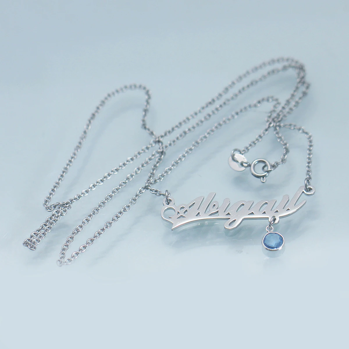 316 Stainless Steel Jewelry Custom Woman Gift Girls Glass Birthstone English Name Pendant Necklace | Украшения и аксессуары