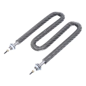 U-образная ребристая нагревательная трубка типа W для сухого сжигания, тепловая трубка для печи, лист охлаждающей трубки из нержавеющей стали 304 220V380V.