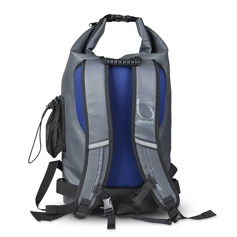 Mustad MB010 Backpack PVC Multi-Purpose Waterproof Fishing Bag Large Capacity Outdoor Sports Fishing Bags Pesca Lure Side Mesh enlarge