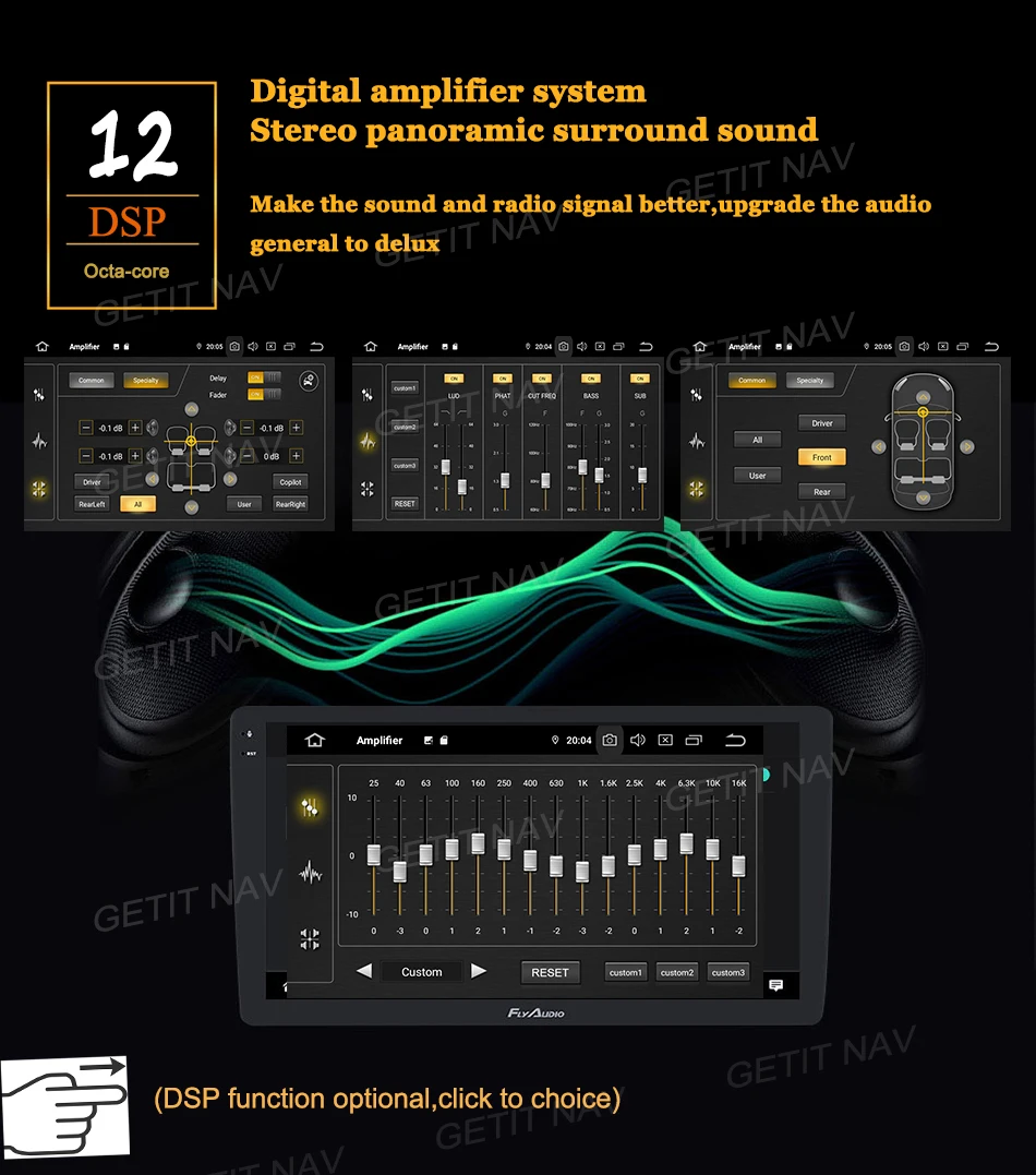 Автомобильный мультимедийный радиоприемник DSP IPS 8 ''Android 10 для