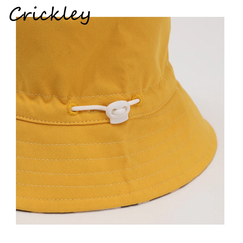 

Fashion Two Sides Kids Bucket Hats Cows Pattern Fisherman Hat For Boys Girls Cotton Solid Toddler Children Sun Caps 6 Colors