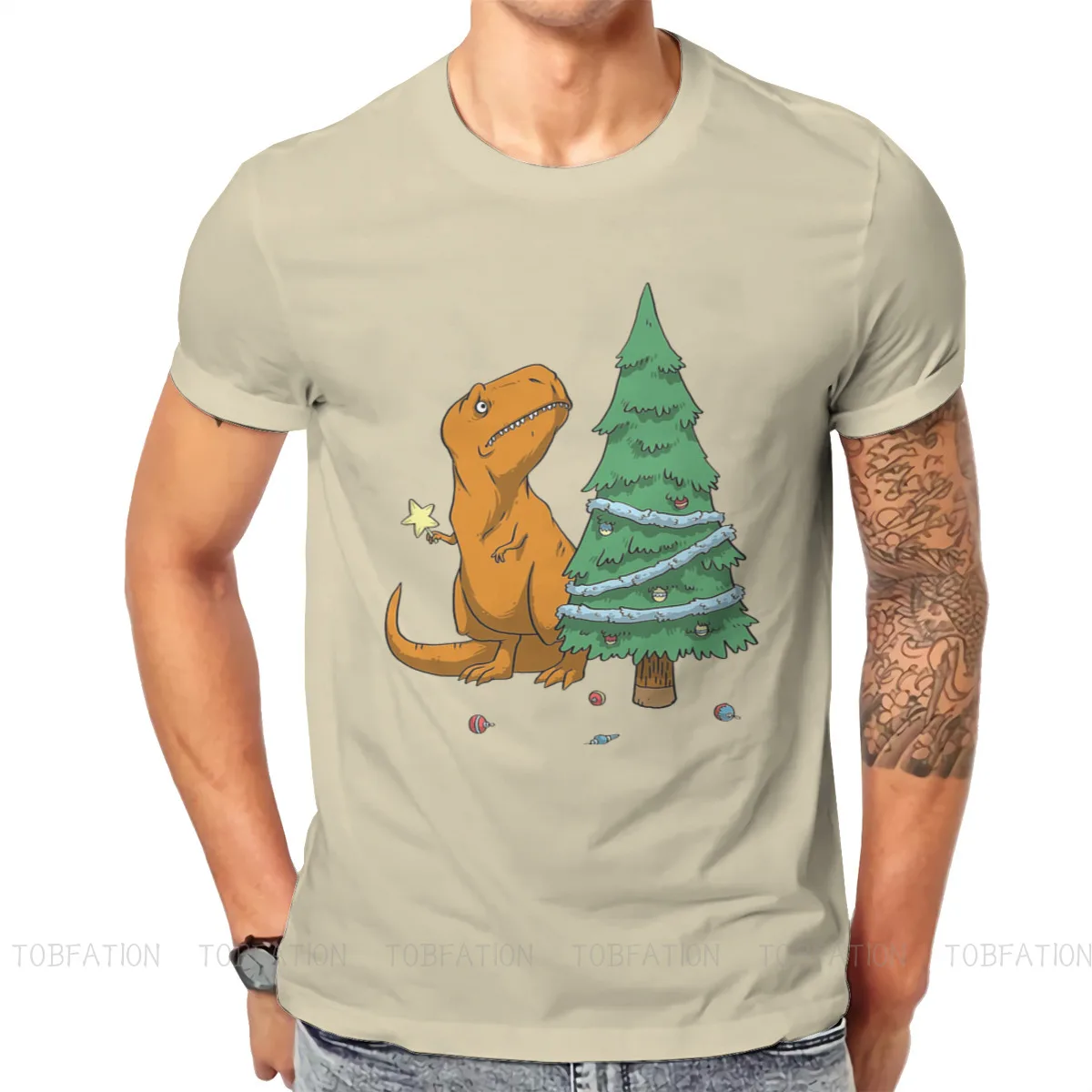 

The Struggle Chiffon Newest TShirts Dinosaur Male Graphic Pure Cotton Streetwear T Shirt Round Neck Big Size
