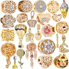 Бусины-подвески золотого цвета, с кристаллами, короной, Пчелкой, картой собаки