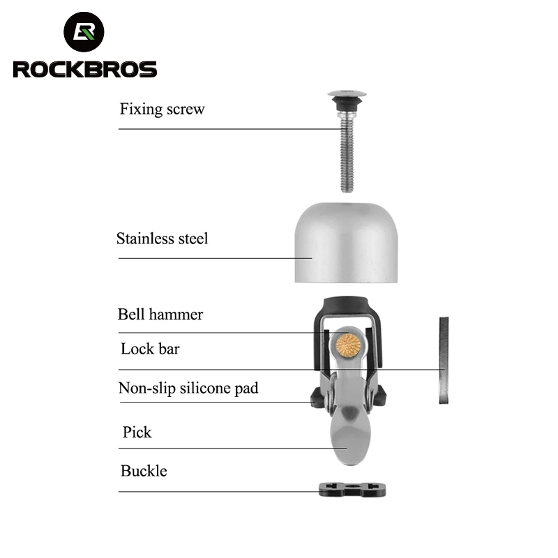 Rockbros, велосипедный велосипед, велосипедный руль, звонок, безопасное металлическое кольцо, громкий звук, руль, колокольчики, ультра-громкий MTB, рога для шоссейных велосипедов