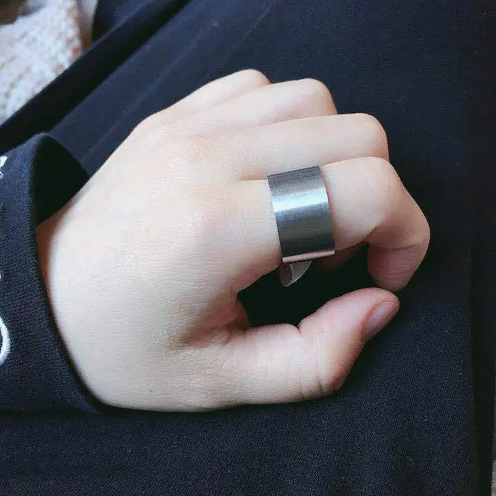 Классический серебристый цвет обручальное кольцо из нержавеющей стали в стиле