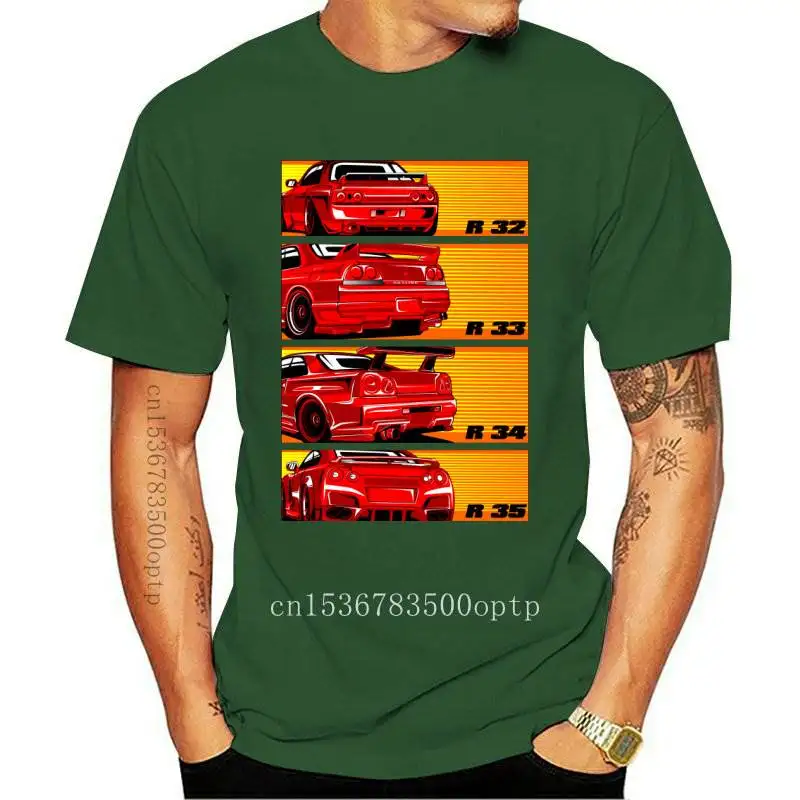 

New Gtr Booty Compilation Back View T Shirts Men Professional Race Car Tshirt Vintage Roadster T-Shirts Jdm Automotive Supercar