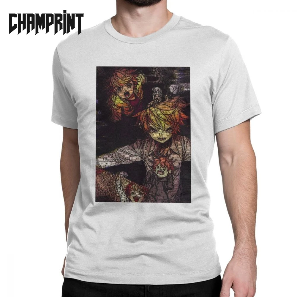 Забавная футболка Эмма обещанная Neverland мужские футболки из чистого хлопка манга