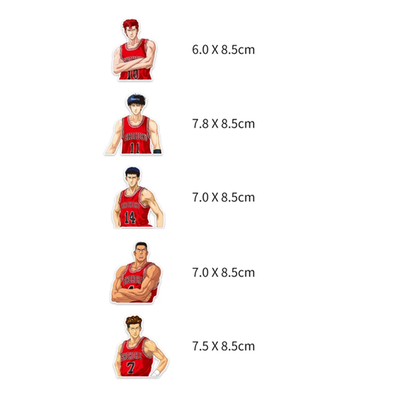 5 шт./компл. аниме ноутбука наклейки для мальчиков баскетбольные отличительные
