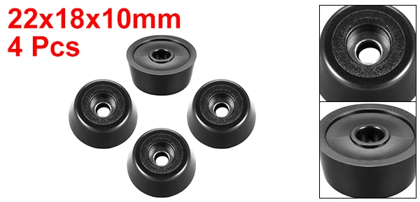 Uxcell 4 шт. резиновые ножки Бамперы колодки Черный для разделочной доски мебель